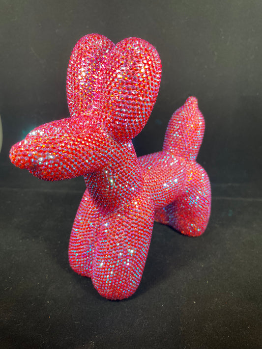 Rhinestone Balloon Dog, Pink