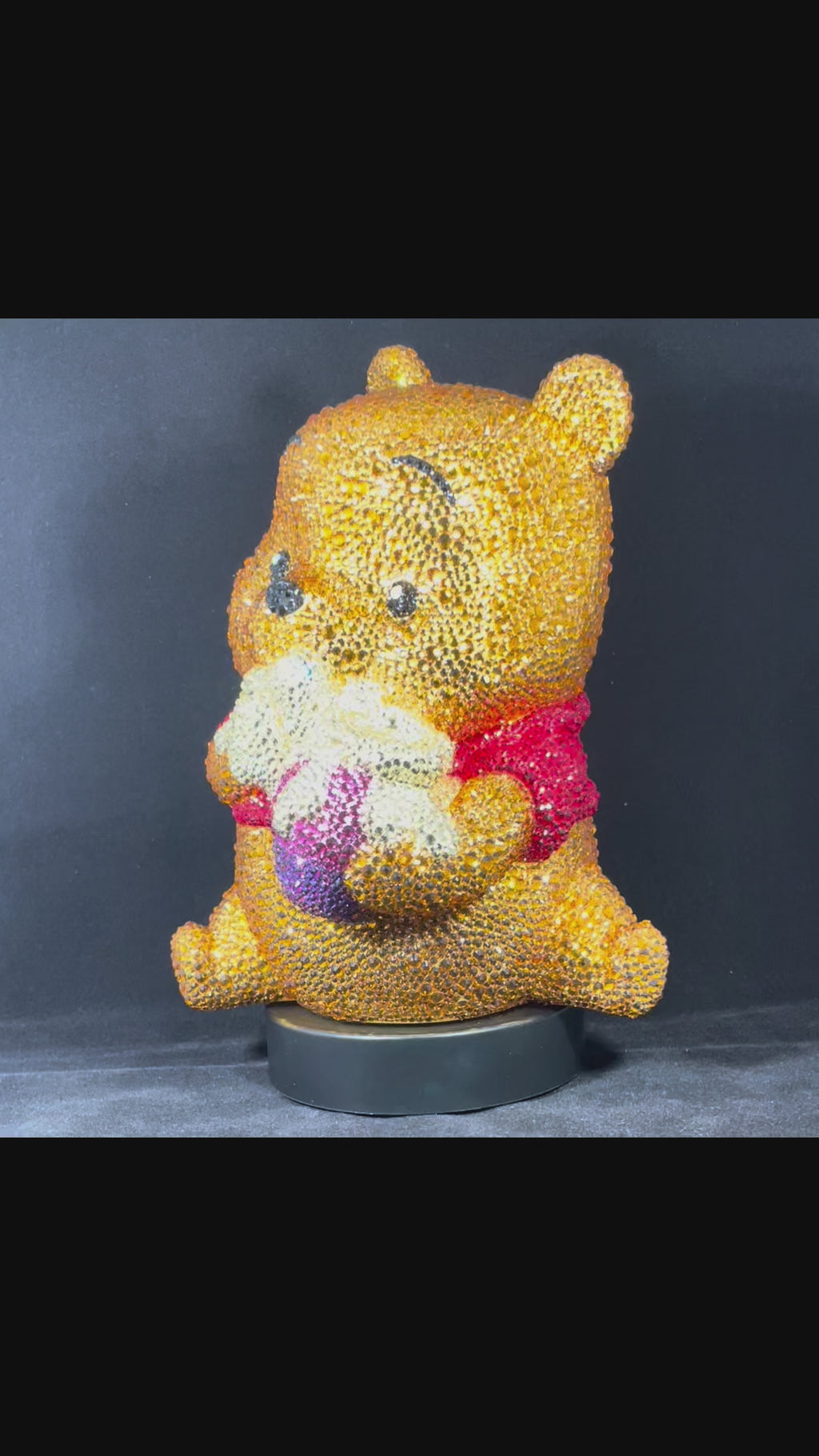 Rhinestone Covered Pooh Bear Piggy Bank